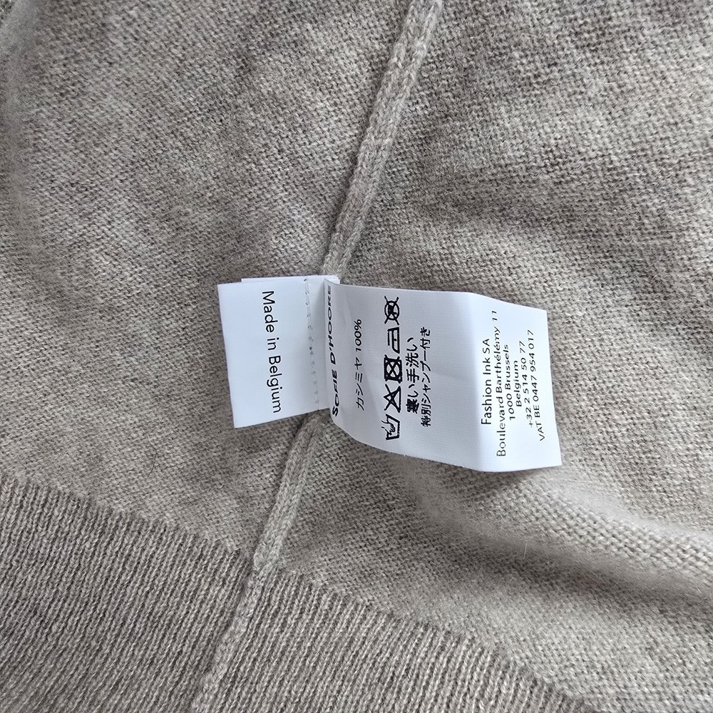 Sofie D'Hoore Merril 100% Cashmere Crop Knit Sweater Oatmeal Size M Oversized - Picture 8 of 8